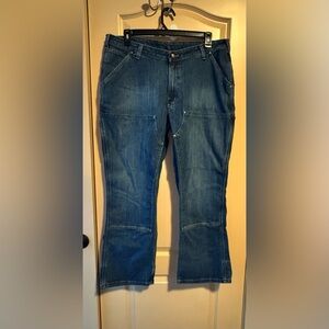 Vintage carhartt Women blue denim jeans double Knee